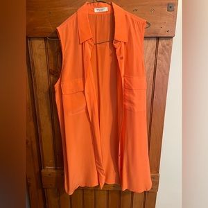 Equipment coral silk top